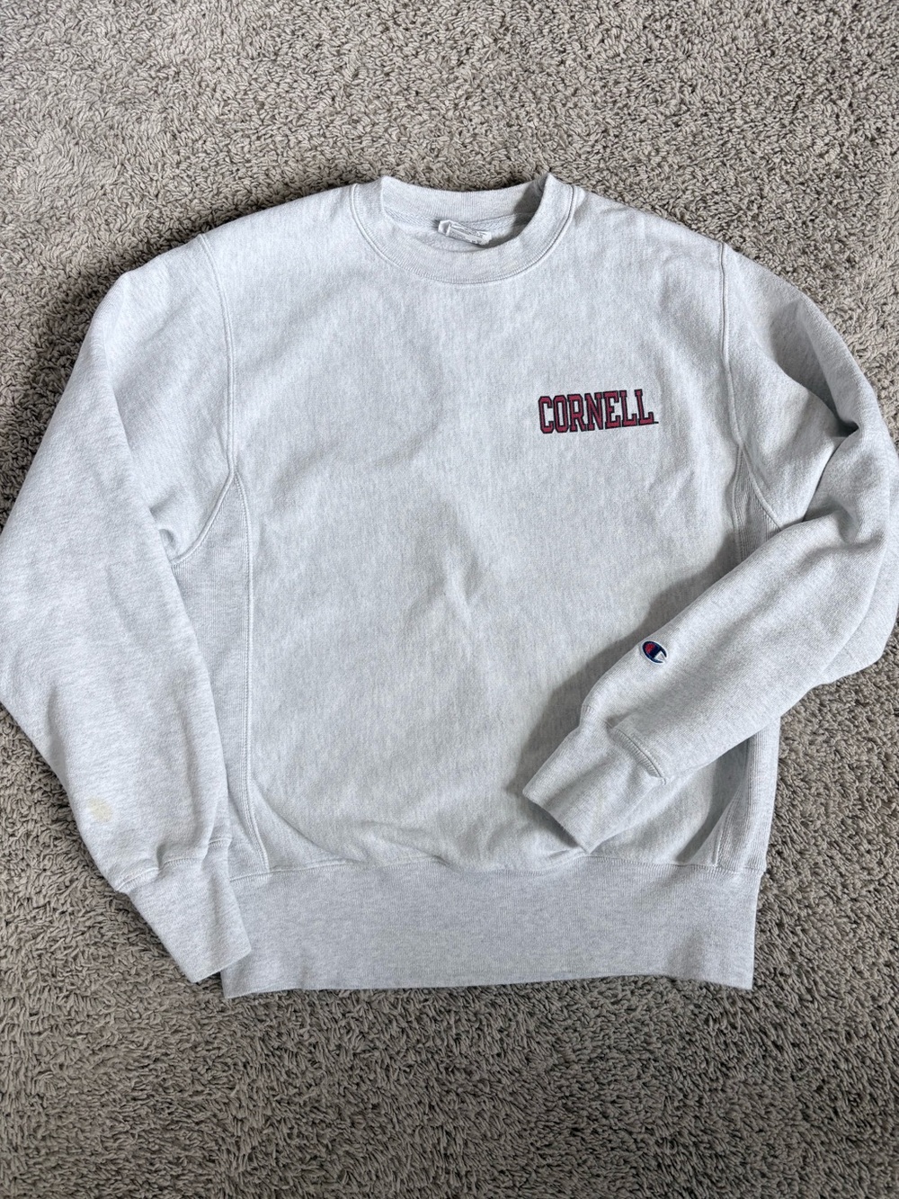 1990s Vintage CORNELL UNIVERSITY Champion Reverse Weave Unisex Gray sweatshirt